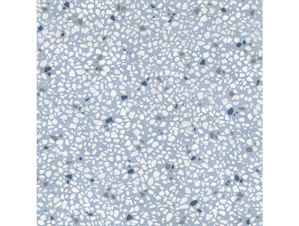 Dlažba modra matná vzhľad terrazzo 20x20cm CEMENTINE RETRO Azzurro