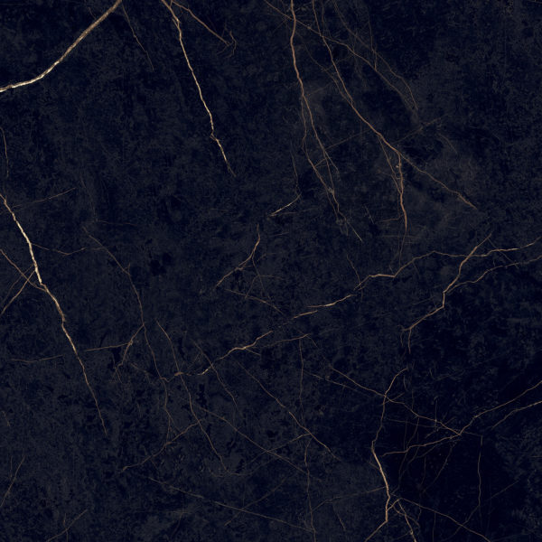 Dlažba čierna lesklá so zlatou žilou 120x120cm SUPREME EVO Noir Laurent Lux. - Image 2
