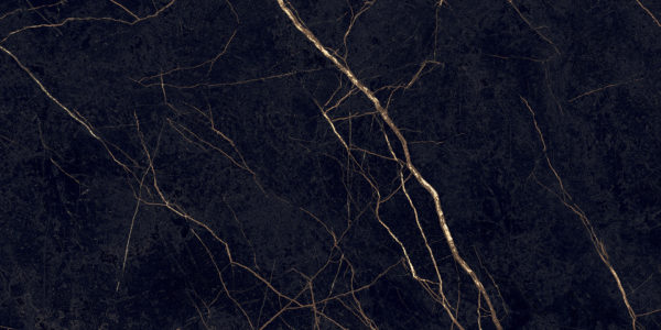 Dlažba čierna lesklá so zlatou žilou 60x120cm SUPREME EVO Noir Laurent Lux. - Image 2