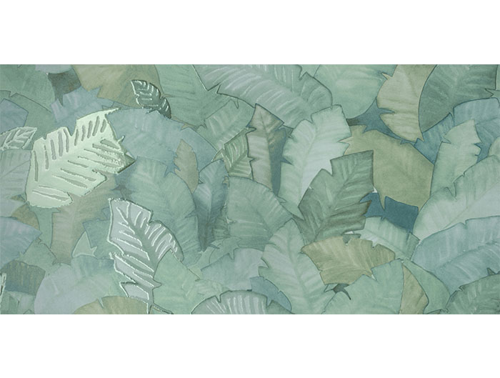Obklad zelený lesklý s tropickým vzorom 40x80cm MULTIFORME Foliage