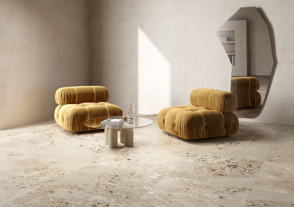 Dlažba béžová matná s kameňom 90x90cm I COCCI SICILIANI Sabbia - Image 5