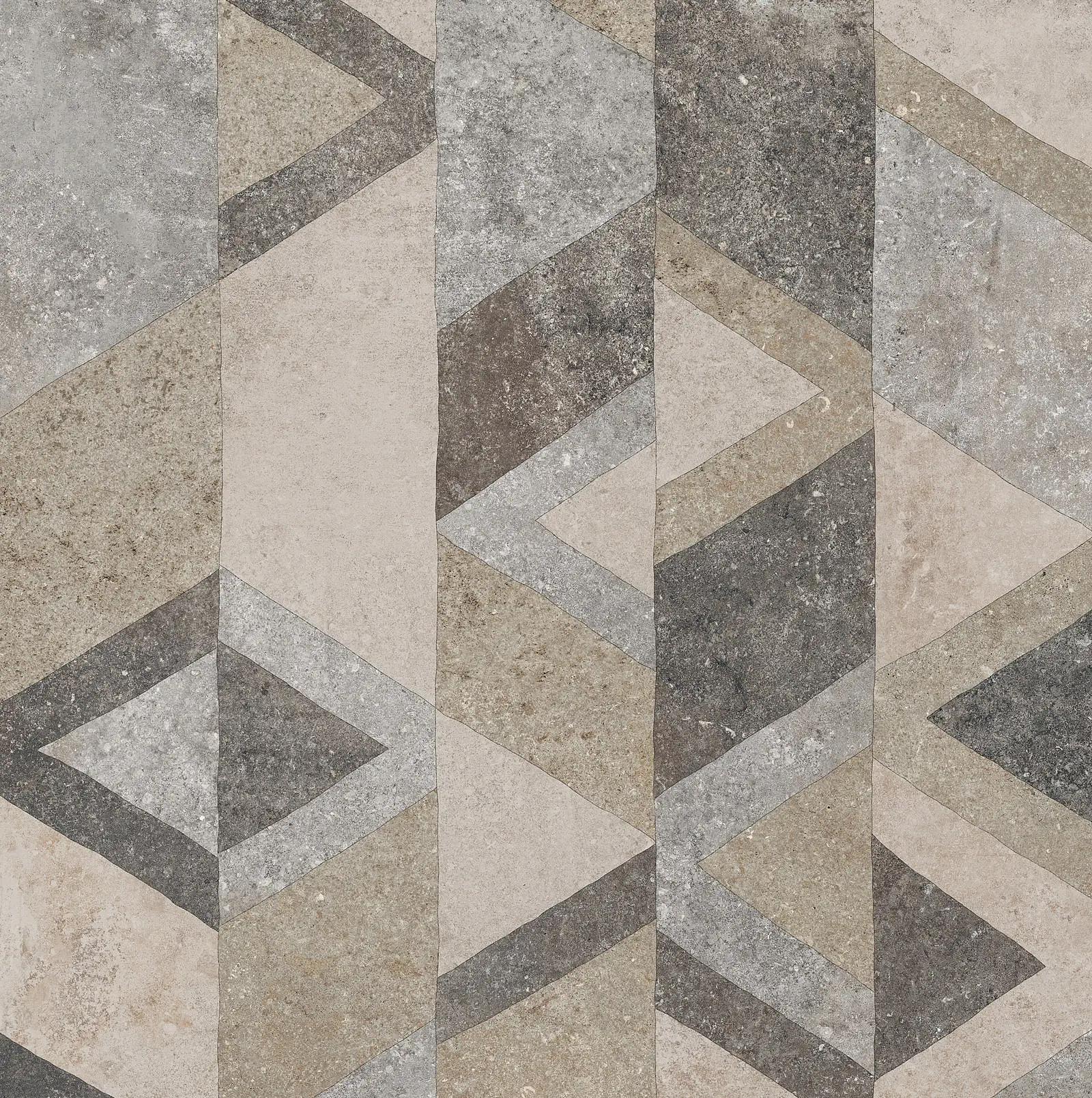 Dlažba slonovinovo hnedo šedá matná geometrická 60x60cm RE_TOUR Decor Mix – Obrázok 2