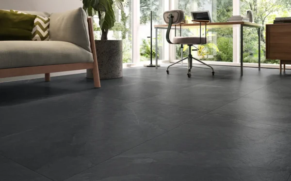 Obklad čierny matný reliéfny vzhľad kameňa 60x120cm UNIONSTONE Mustang Rigato - Image 4