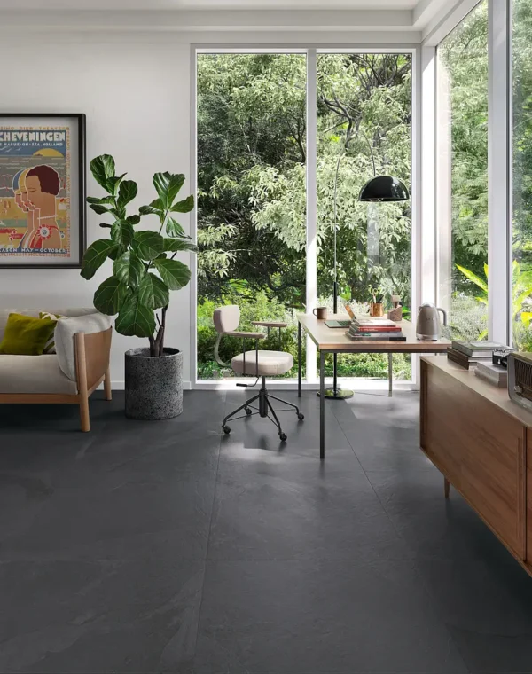 Obklad čierny matný reliéfny vzhľad kameňa 60x120cm UNIONSTONE Mustang Rigato - Image 3