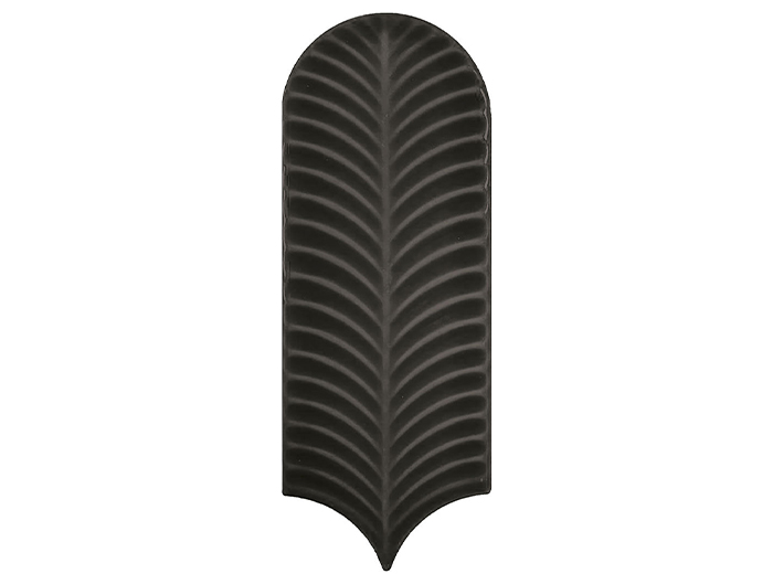 Obklad čierny lesklý s dekorom 8x21,5cm ALMA Scale Black Brillo