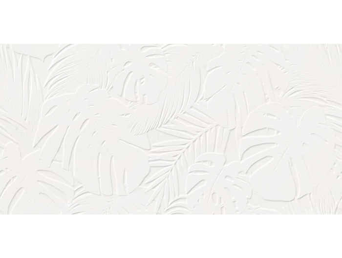 Obklad biely matný reliéfny s dekorom 60x120cm GLACIAR Areca White Mate
