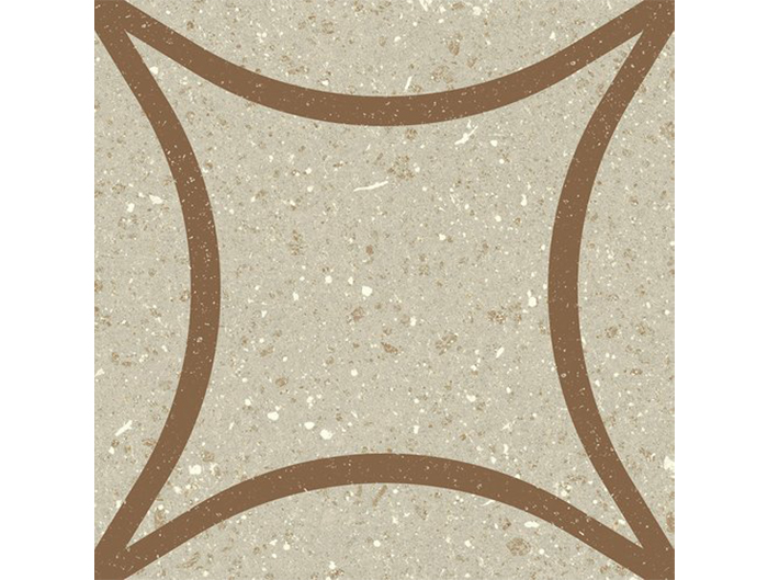 Dlažba béžovo tehlová matná s dekorom 20x20cm TERRASALE Astro Sabbia
