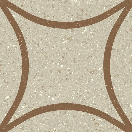Dlažba béžovo tehlová matná s dekorom 20x20cm TERRASALE Astro Sabbia – Obrázok 2