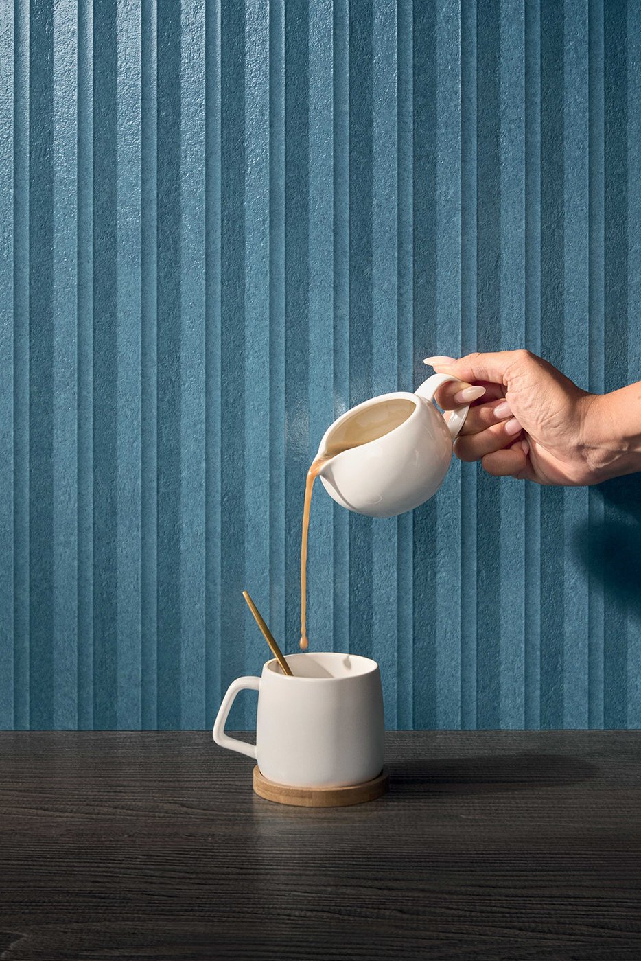 Obklad modrý perleťový matný 3D reliéfny 50x120cm ARTESETA Cobalto Riga – Obrázok 4
