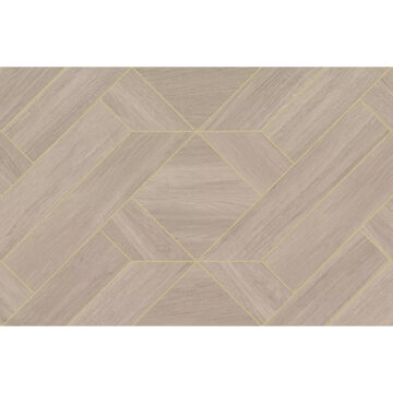 Dlažba hnedo zlatá matná vzhľad dreva s geometrickým vzorom 50x100cm MODULAR Oak Natural