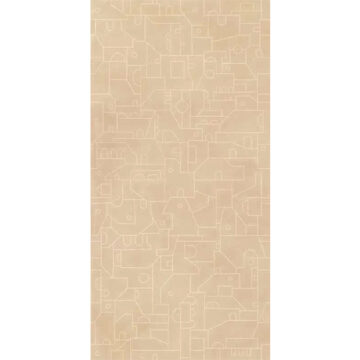 Obklad hnedo béžový matný s dekorom 60x120cm COTTOMILANO Creta Labirinto