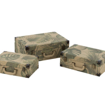 Kufrík úložný béžový zelený 3ks set box CLUB SKLADOM AKCIA