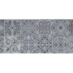 Obklad modro-šedý keramický patchwork 33,3x100cm ANTIQUE BLUE