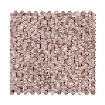 Mozaika ružová 30,7x30,1cm GRAVITY ALUMINIUM 3D HEXAGON ROSE GOL