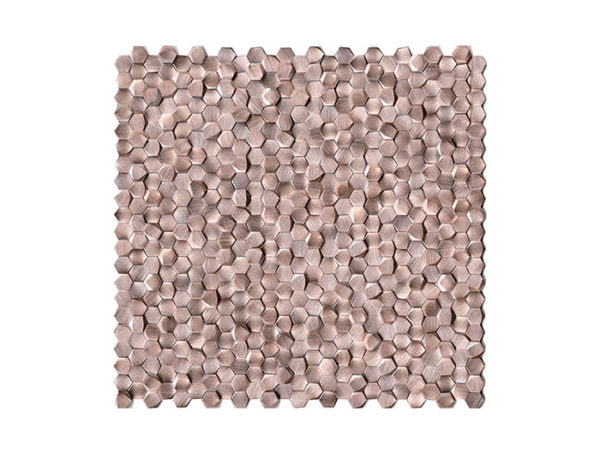 Mozaika ružová 30,7x30,1cm GRAVITY ALUMINIUM 3D HEXAGON ROSE GOL