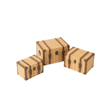 Kufor drevený 3ks set úložný box DESERT DREAMER