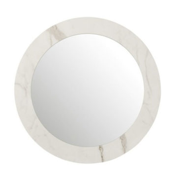 Zrkadlo biele mramorové závesné WHITE