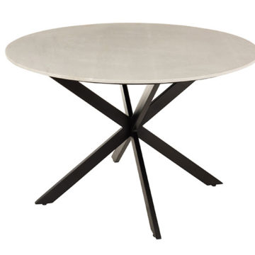 Stôl biely čierny mramorový kovový TERRA