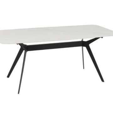 Stôl biely čierny keramický kovový jedálensky TERRA