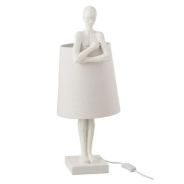 Lampa biela postava s tienidlom stolná 2ks set ABSOLUT BLANC