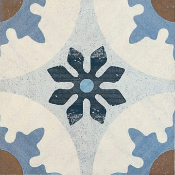 Dlažba hnedo-modrý patchwork 20x20cm CEMENTINE 20 4