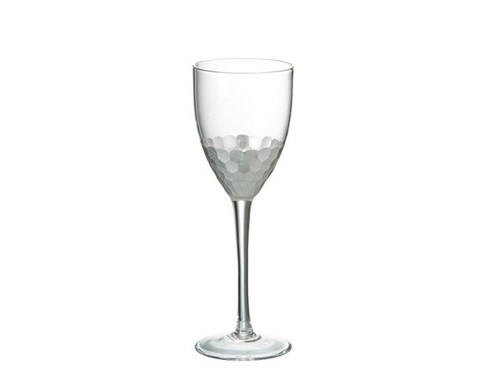 Pohár strieborný na víno sklenený 6ks set ROMANCE