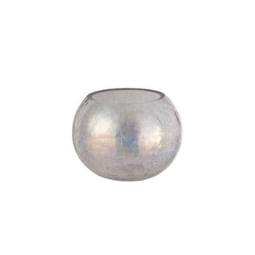 Svietnik fialový perleťový alebo vázička sklenená 6ks set VIOLET