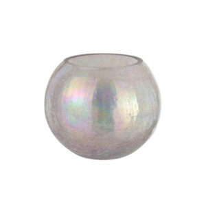 Svietnik fialový perleťový alebo vázička sklenená 4ks set VIOLET
