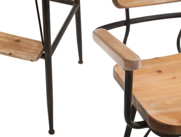 Barová stolička drevená kovová BISTRO BARDO