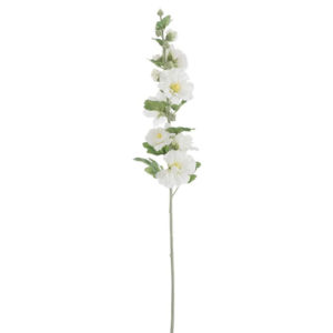 Kvet biely topolovka 6ks set dekorácia MONOCHROME BOHO