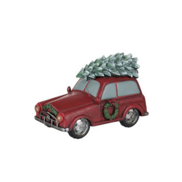 Vianočné auto so stromčekom dekorácia CHRISTMAS SKLADOM AKCIA