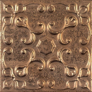 Obklad vzorovaný medený 20x20cm AGED COPPER ORNATO