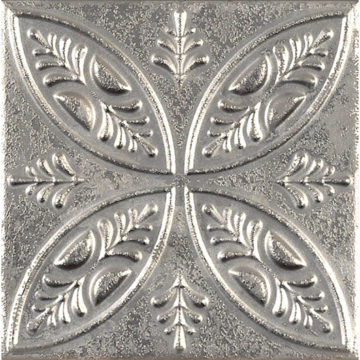 Obklad vzorovaný strieborný 20x20cm AGED SILVER ORNATO