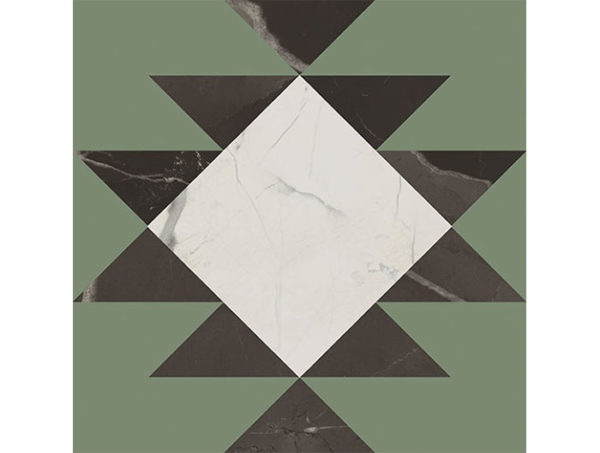 Dlažba bielo-zelený patchwork 20x20cm MARMOREA INTENSA DEC. SAGE