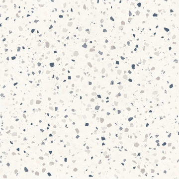 Dlažba biela, terrazzo 120x120cm DECONCRETE De-Medium White