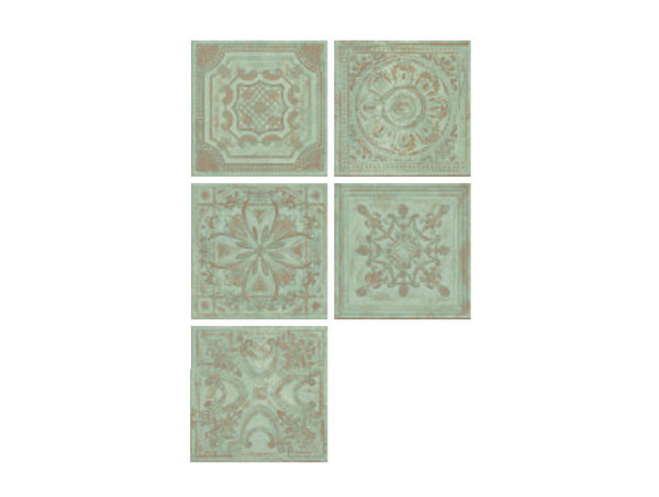 Obklad vzorovaný zelený 20x20cm GATSBY GREEN TIN