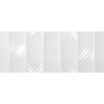 Obklad biely lesklý, 3D vzor 29,75x99,55cm GLACIAR WHITE ARC