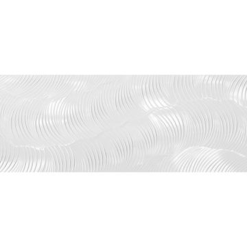 Obklad biely lesklý, 3D vzor 29,75x99,55cm GLACIAR WHITE ATOMIC