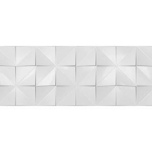 Obklad biely lesklý, 3D vzor 29,75x99,55cm GLACIAR WHITE BOX