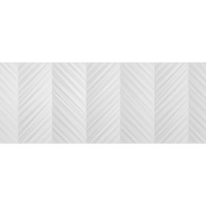 Obklad biely matný, 3D vzor 29,75x99,55cm GLIMPSE WHITE ARC