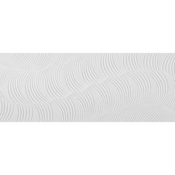 Obklad biely matný, 3D vzor 29,75x99,55cm GLIMPSE WHITE ATOMIC
