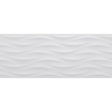 Obklad biely matný, 3D vzor 29,75x99,55cm GLIMPSE WHITE WAVE