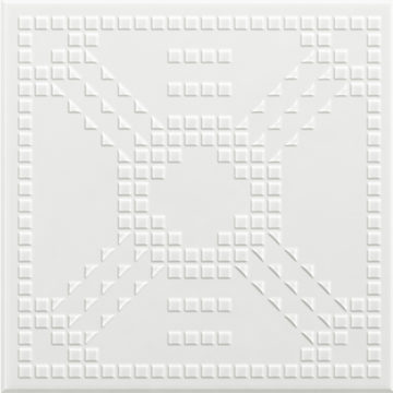Obklad biely matný, 3D vzor 26x26cm DEKORAMI KODICI