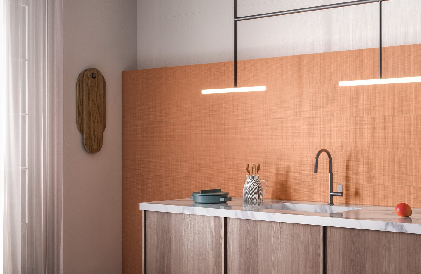 Obklad oranžový matný 50x120cm LILYSUITE ORANGE