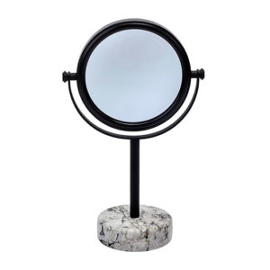 Kozmetické zrkadlo mramorové biele čierne NERO