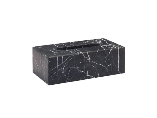 Box na papierové obrúsky mramorový čierny NERO