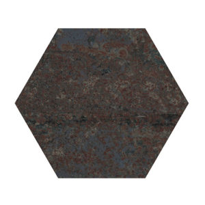 Dlažba medeno-modrá - hexagon 25x29cm RUST TITANIUM