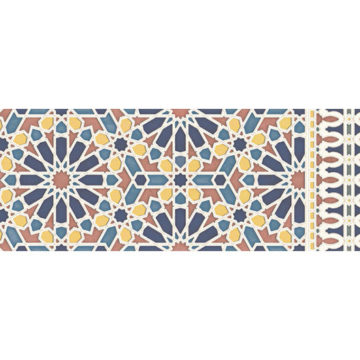 Obklad orientálny modrý matný 29,75x99,55cm ALHAMBRA BLUE RAUDA