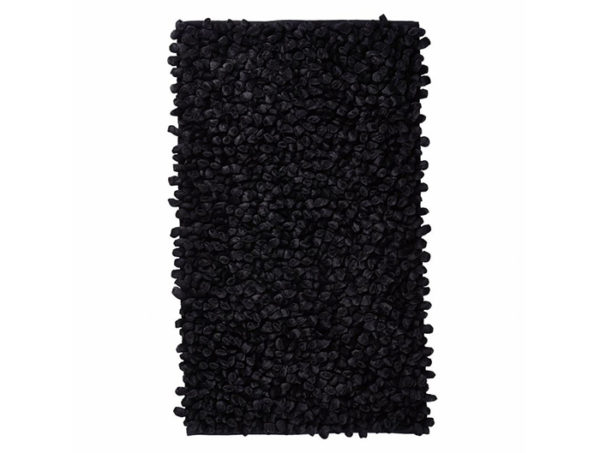 Kúpeľňová predložka čierna koberček luxusný 70x120cm ROCCA