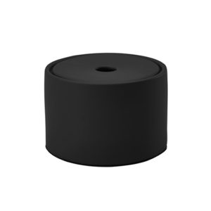 Box na vatové tampóny čierny keramický FORTE